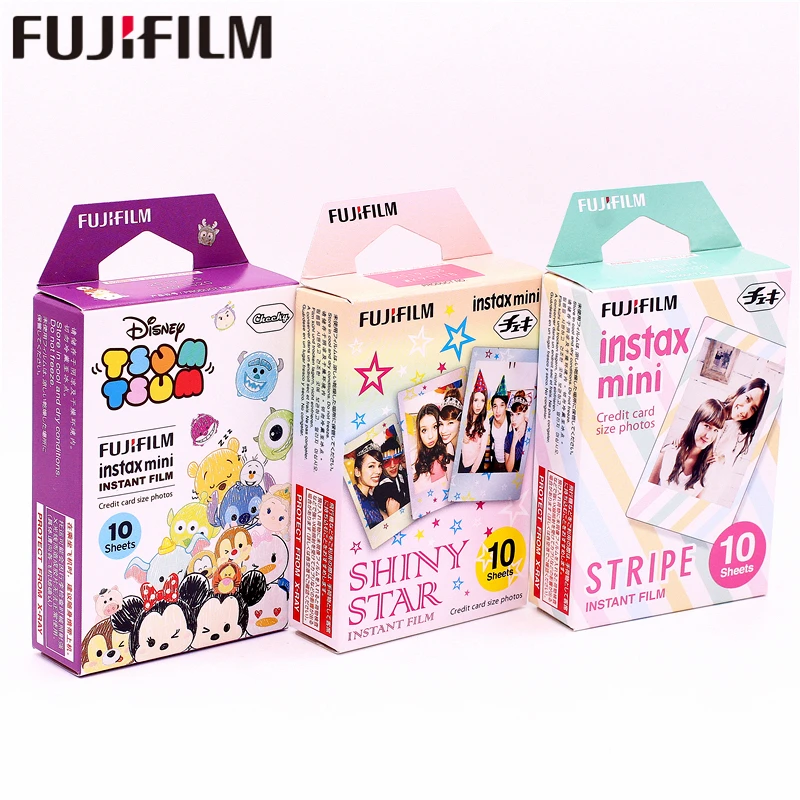 Fujifilm 30 листов Instax TSUM + блестящая Звезда полоса мгновенная пленка фотобумага для