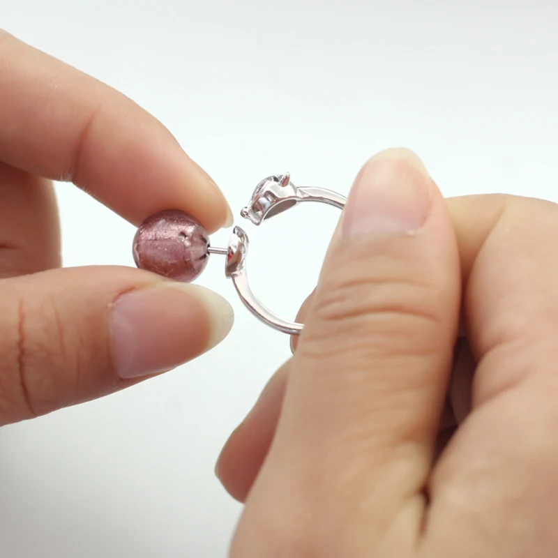 Комплект из 2 предметов, 10/12/14 мм бусины муранское Стекло эфирное масло серебряный шарик с листиками с 2 отверстиями эфирное масло бутылочка для ароматерапии Стекло кулон