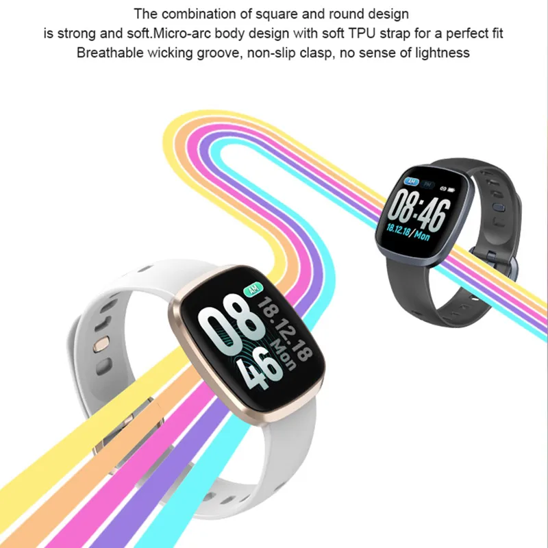 Смарт-часы GT103 ультратонкий сенсорный экран спортивный фитнес-трекер пульсометр