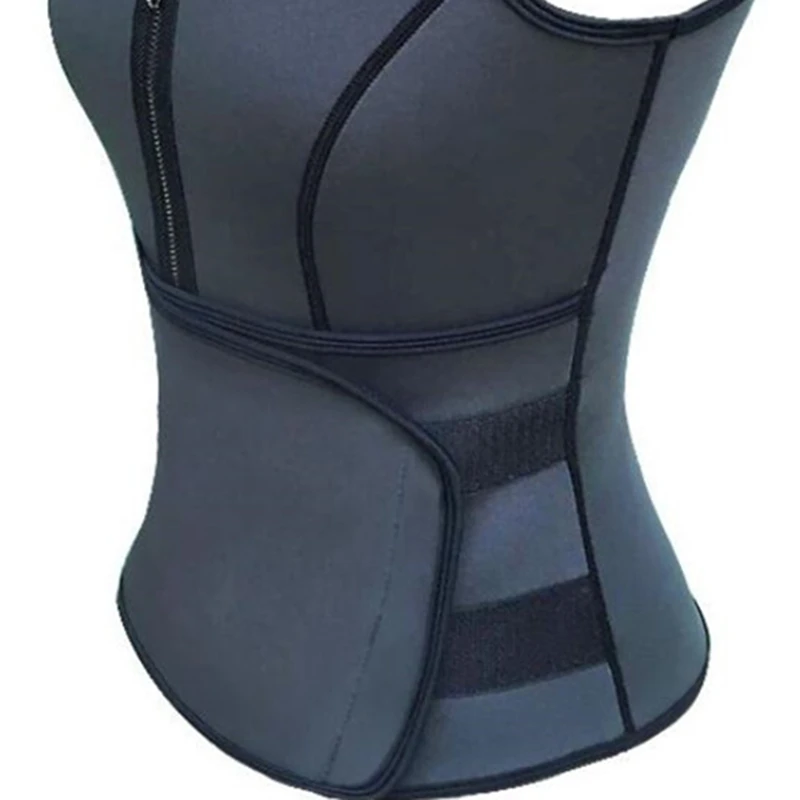 С днем Плавал Стройное Тело Shaper Женщины Черный Латекс Жилет Талии Корректирующее