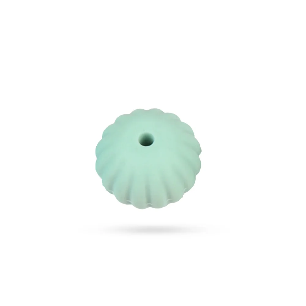 Mint Green TYRY. HU 10 шт. тыквенные силиконовые бусины BPA бесплатно для DIY Детские Прорезыватели для зубов ожерелье аксессуары пищевой силиконовый Прорезыватель для зубов игрушка - Цвет: Mint Green