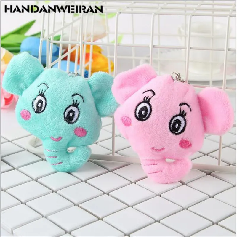 

2 шт./лот, 10 см, Милый Плюшевый слоник, игрушка в виде животных, плюшевая подвеска, маленькая голова слона, подарок на день рождения, свадьбу дл...