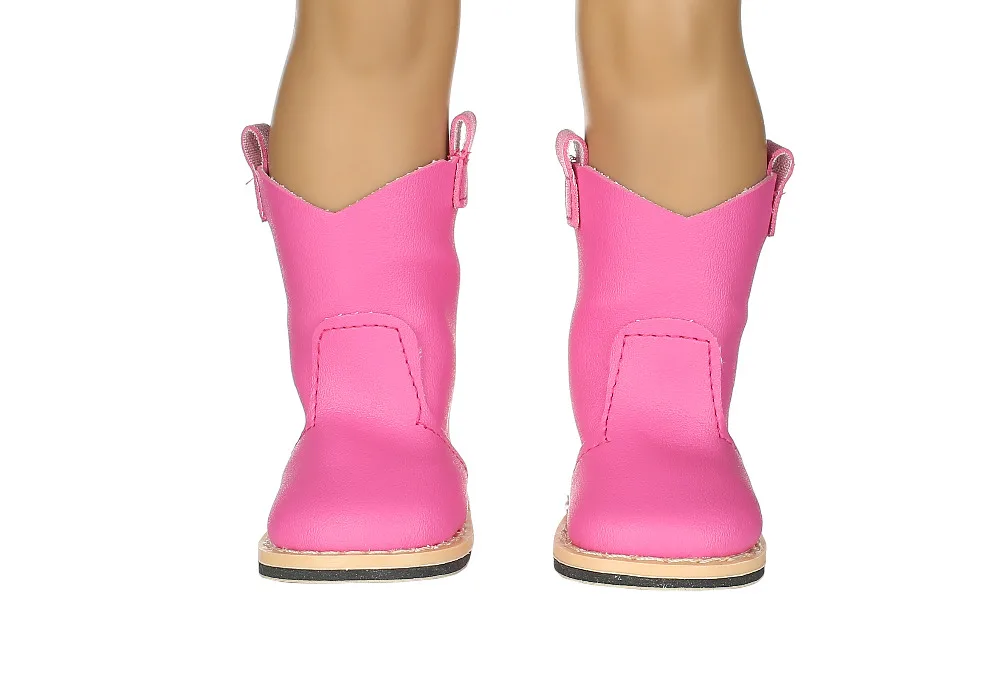 Новый стиль розово-красные ботинки и модная обувь подходит для 18-дюймовых кукол аксессуары для кукол подарок для детей N333