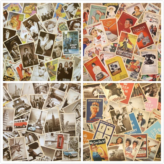 32 шт./компл. винтажный постер две мировой войны подарок на открытку день рождения