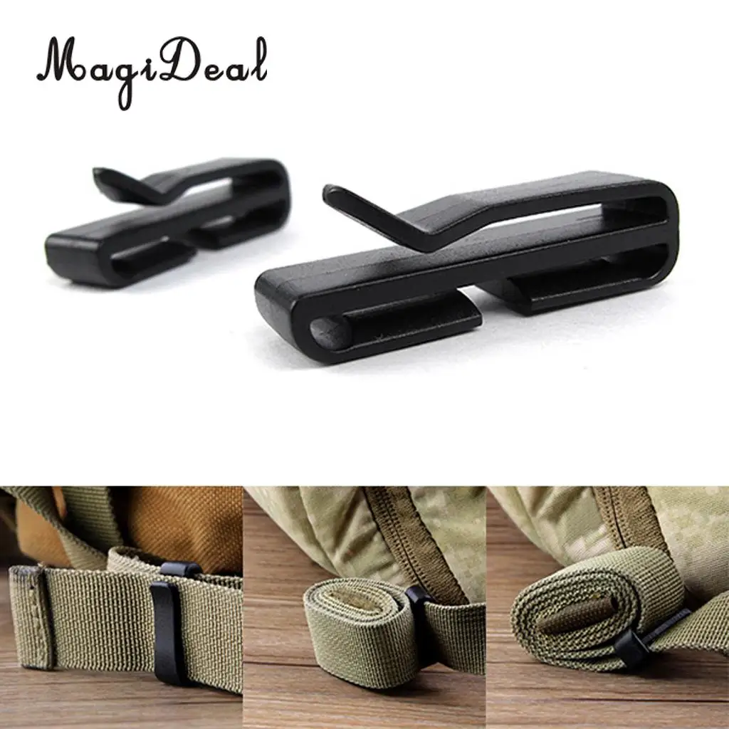 10Pcs Quick-Slip Keeper Buckle Webbing Ending Clip Backpack Bag Strap Management Molle Connector Fastener | Спорт и развлечения