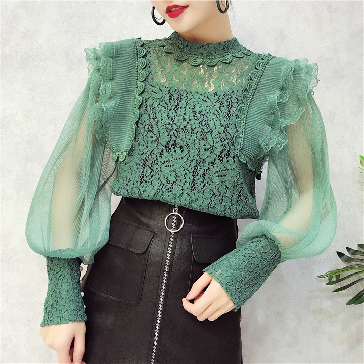 Amolapha 2018 весенние женские кружевные блузки и майки модные с вырезами|crochet blouse|blouse