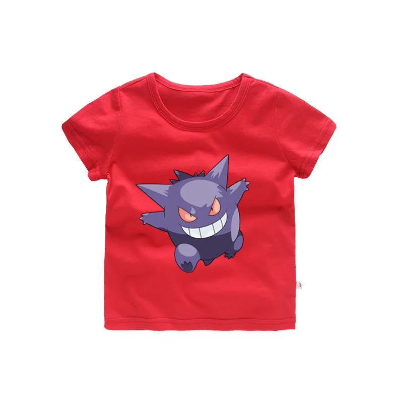 От 2 до 12 лет, Детская футболка Gengar летние топы с героями мультфильмов для маленьких девочек, детская Отличная повседневная одежда, b253
