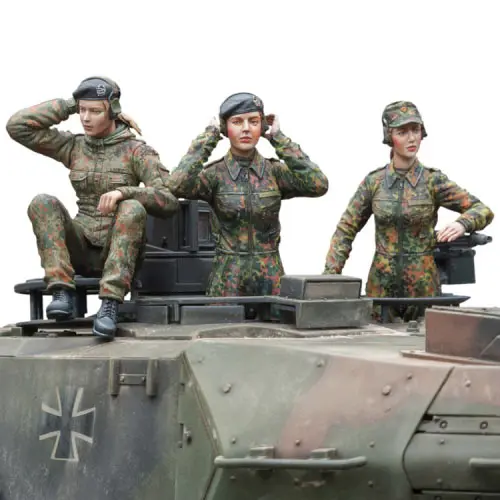 1/16 120 мм Bundeswehr Женский Танк Crew игрушка Смола модель миниатюрный набор unassembly
