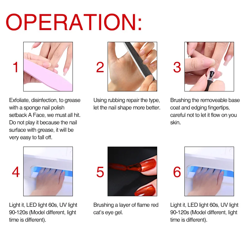 Vrenmol классический красное вино пламя 3D огонь кошачий глаз УФ-гель для ногтей