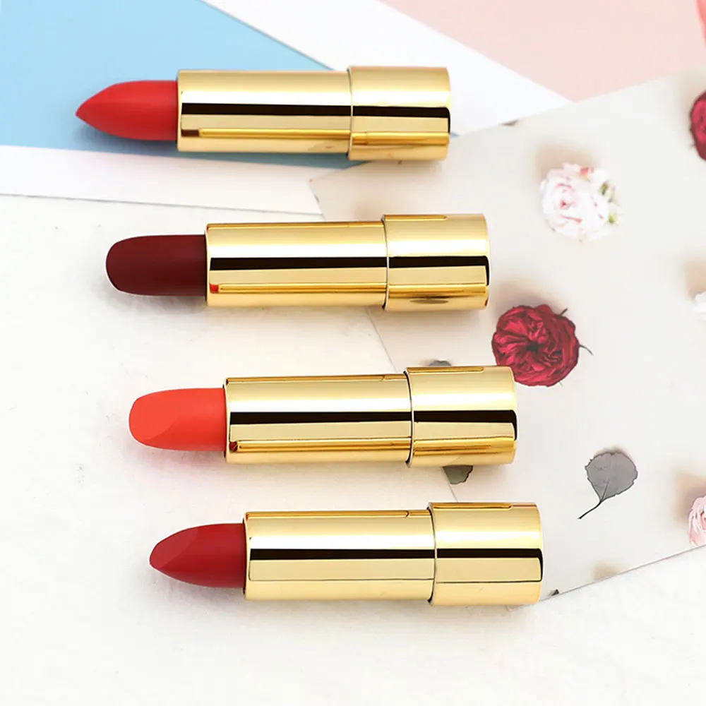 1 шт. 4 вида цветов матовая губная помада водостойкая палочки для губ косметика