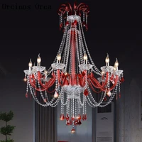 european luxury color crystal chandelier living room dining room bedroom american new creative led glass chandelier