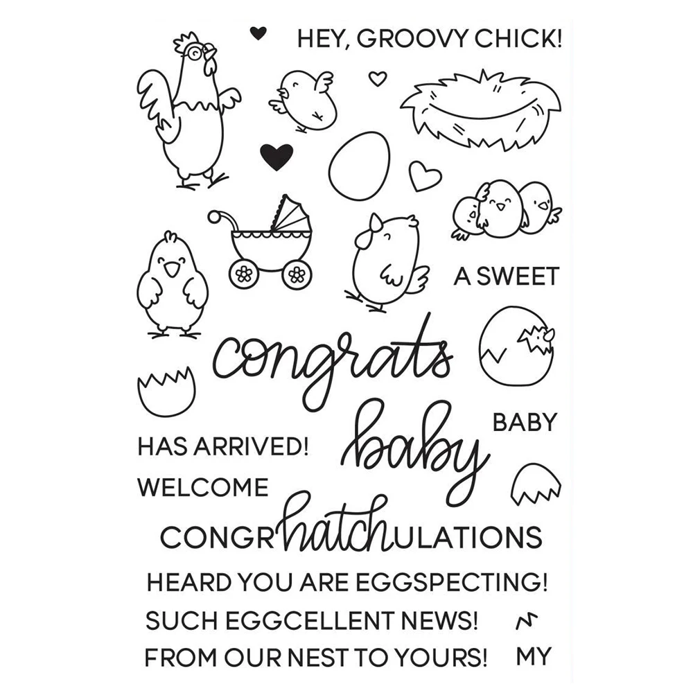 

Chicken Transparent Clear Silicone Stamp/Seal for DIY scrapbooking/photo album Decorative clear stamp