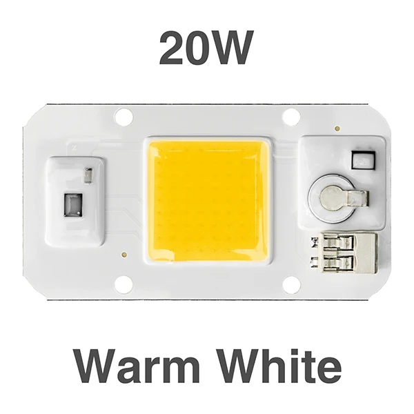 20W Warm White Умный IC светодиодный COB чип 50 Вт 30 Вт 20 Вт AC110V AC220V светильник для выращивания DIY дневной белый теплый белый холодный белый с регулируемой яркостью полный спектр светодиодный чип - Испускаемый цвет: 20W Warm White
