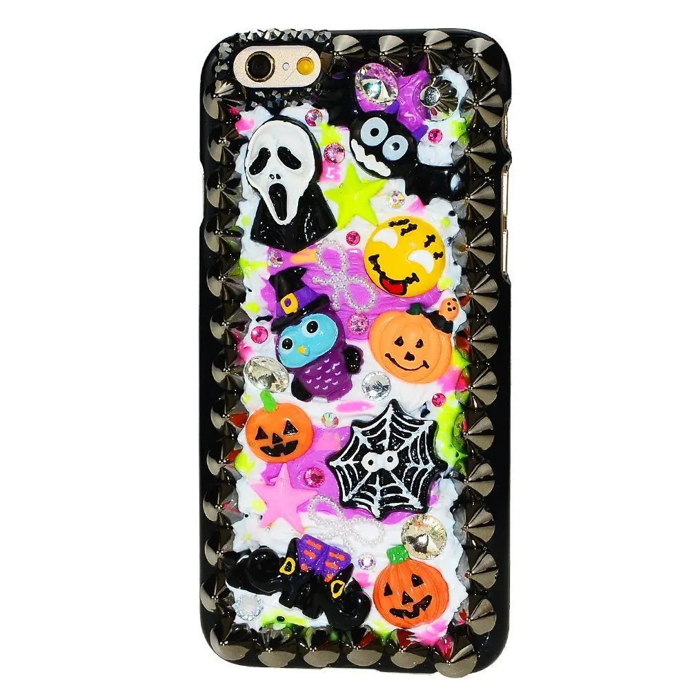 S7 Case 3D Кристалл Bling Искра Блеск Алмазный Рождество Хэллоуин череп Тыквы Крышка