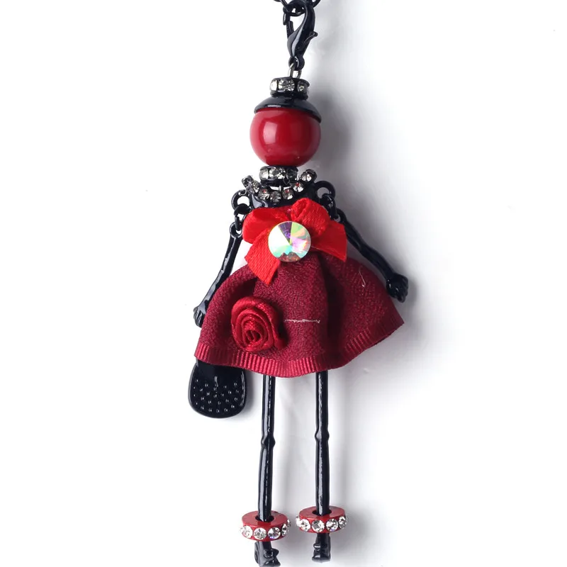 Ручная работа французское Кукольное ожерелье зимнее длинное Chian массивное кукла