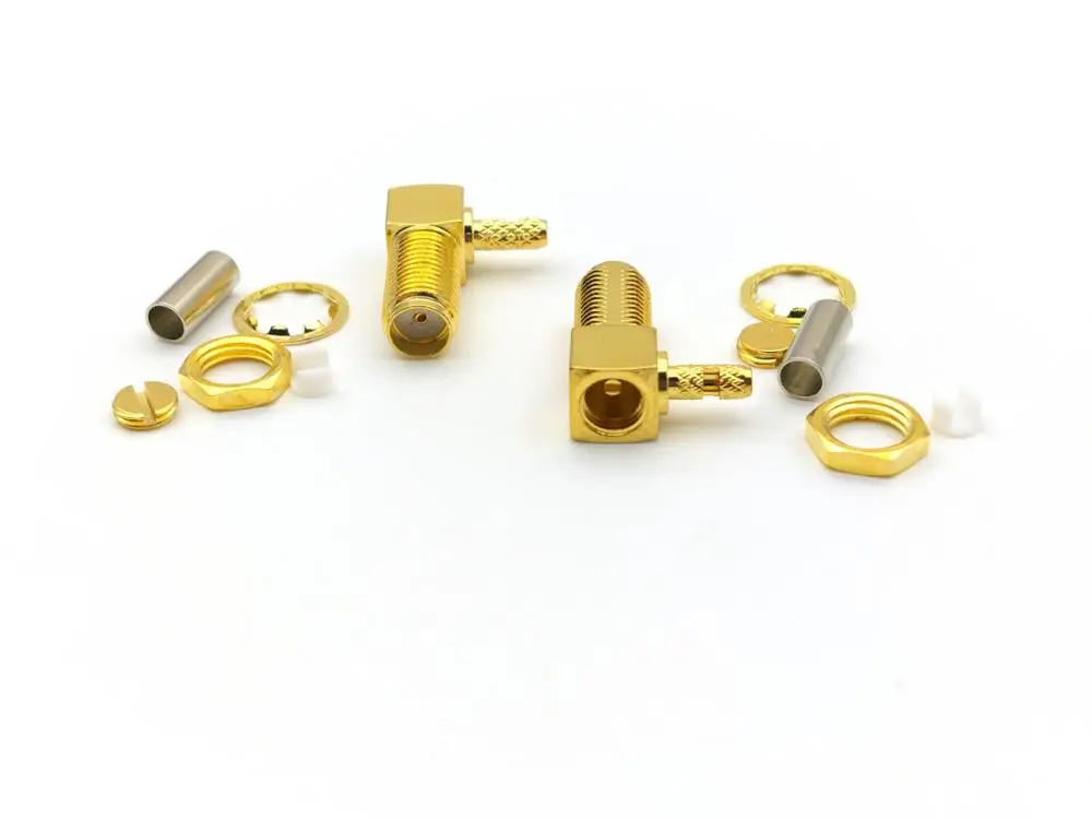 Обжимный Разъем RF SMA Jack Female 10 шт. коннектор для кабеля LMR100 RG316 RG174|connectors for cables|connector