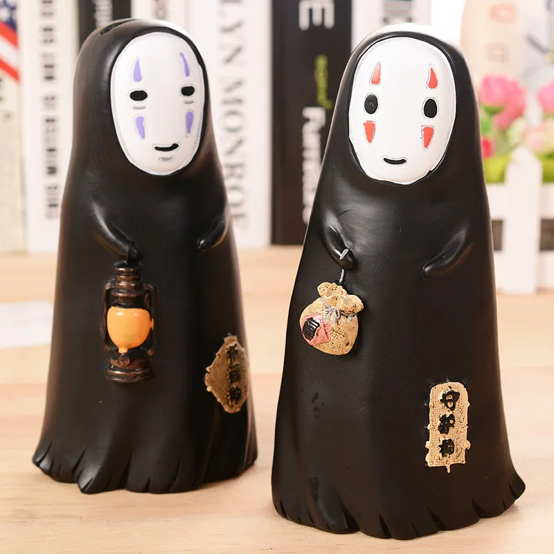 Забавный резиновый кукла MoneyBox Miyazaki Hayao унесенная спиралью без лица фигурка