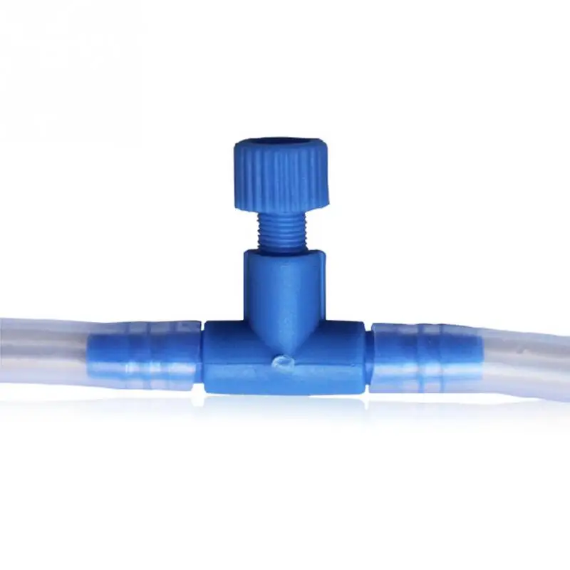 

T-shape Plastic Barbed Connector Tube For Aquarium Fish Tank Air Tubing Valve 3 Way Adjustable Oxygen Pump