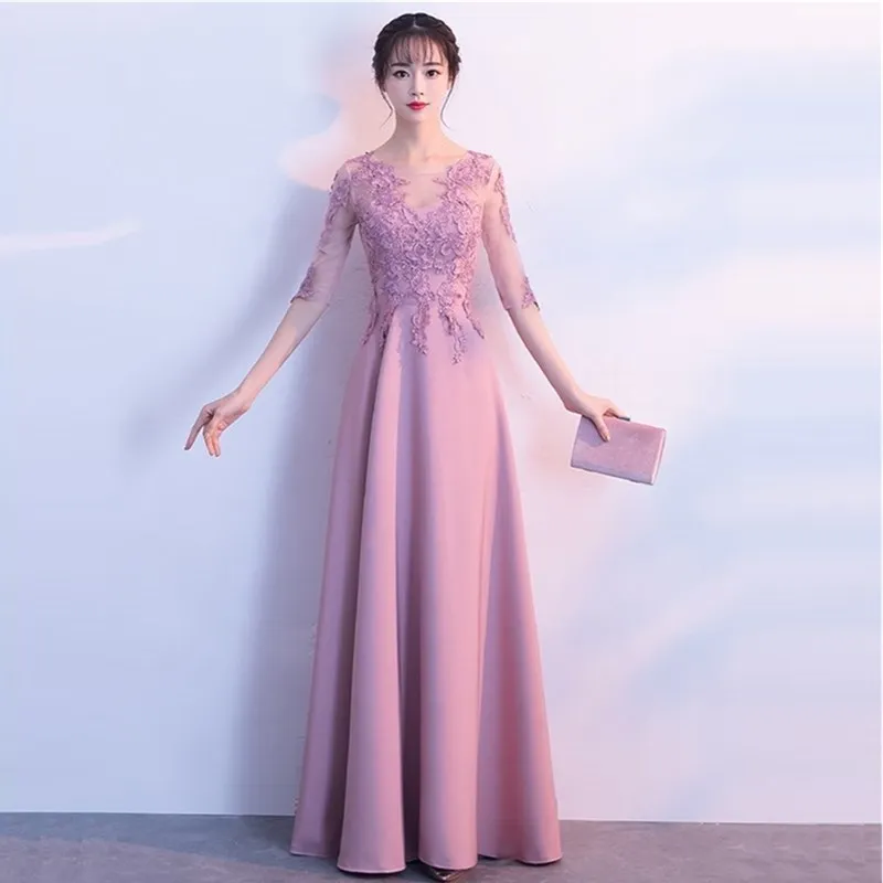 Ruthshen/ длинные платья для выпускного вечера Vestidos De gala Largos с аппликацией, сексуальные платья с коротким рукавом, дешевые праздничные платья элегантные платья De Soiree