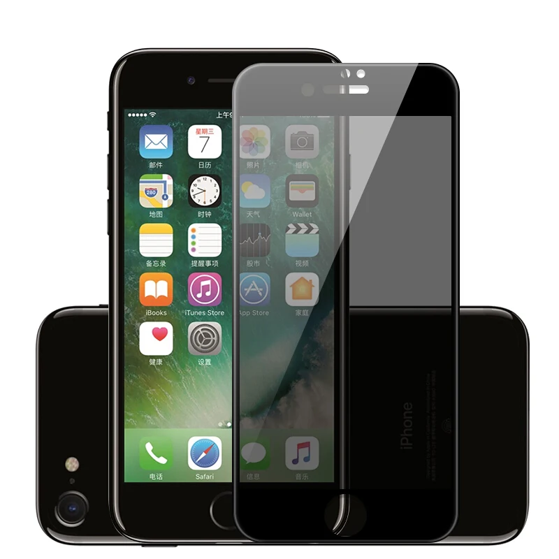 Антишпионское полное покрытие закаленное стекло для iPhone 11 Pro Max 8 7plus 6s Защита