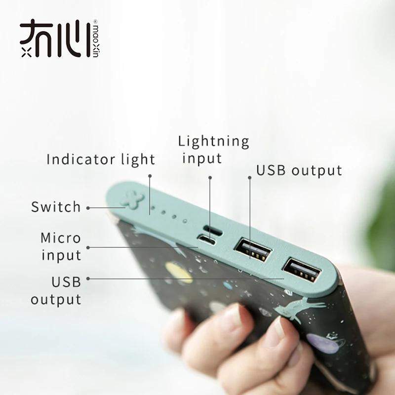 Maoxin power bank 10000mAh повербанк за xiaomi iPhone внешний аккумулятор милый пауэр банк единорог портативная зарядка портативное зарядное устройство