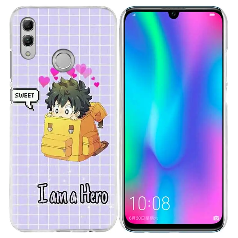 Тонких листов Kawai мой герой чехол для huawei Honor 8X Y9 9 10 Lite Play 7C 8C 8S 8A фотоаппаратов моментальной печати 7S 7A Pro V20 20i Y6 Y7 Y5 Жесткий Чехол для мобильного телефона