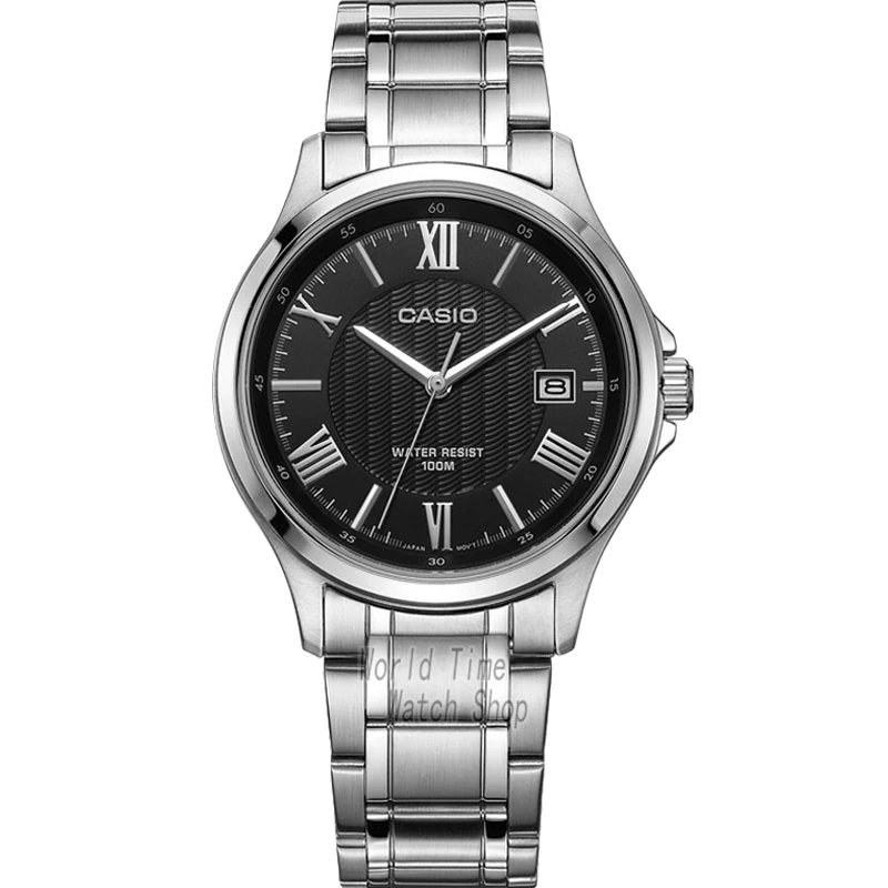 Мужские часы Casio лучший бренд класса люкс кварцевые часы 100м Водонепроницаемые мужские часы из розового золота Спортивные военные наручные часы Простые изящные часы relogio masculino reloj hombre erkek kol saati - Цвет: MTP1383D1A-1