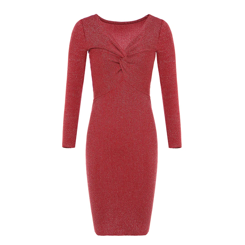 2018 зимнее модное яркое шелковое женское трикотажное платье футляр длинное