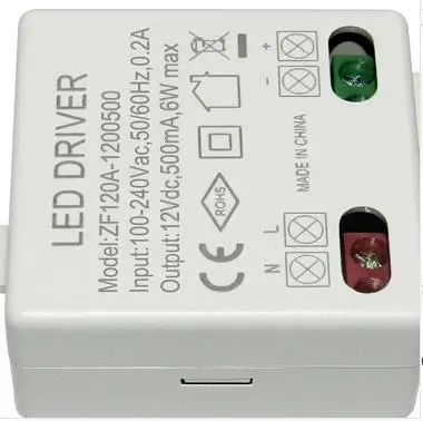 10 шт. адаптер для светодиодного драйвера 12 В постоянного тока 6 Вт пластиковая