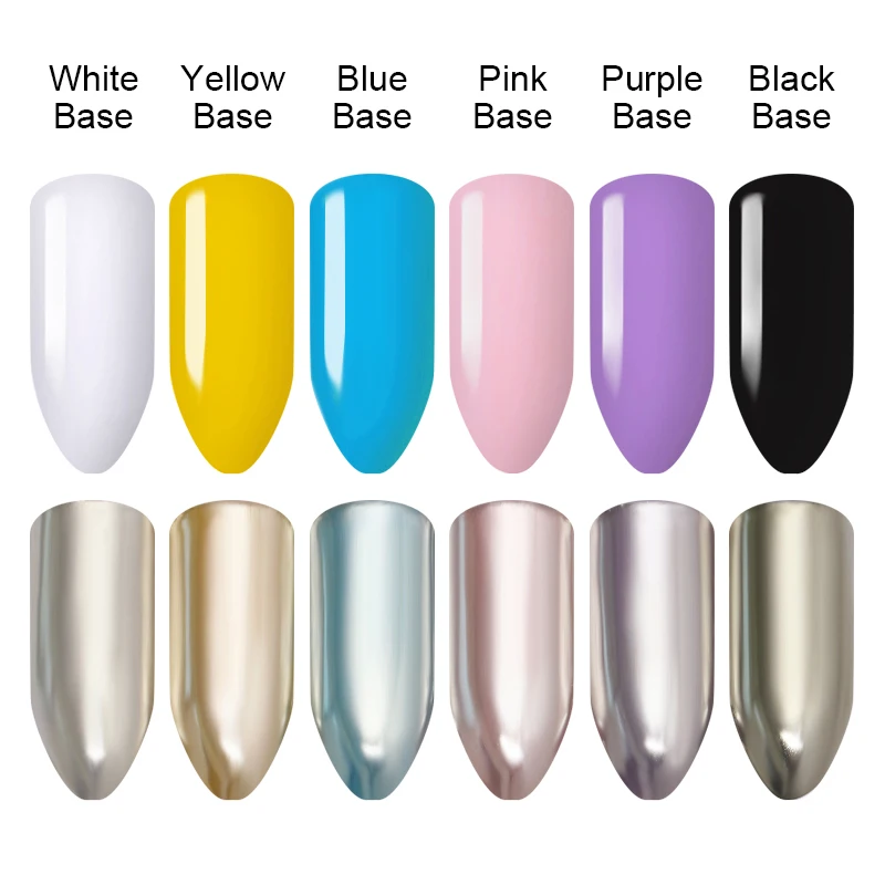 Блестки для ногтей цвета шампанского порошковые зеркальные ногти хромированные