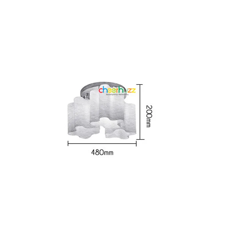 Современная Минималистичная стеклянная потолочная лампа с тремя светильниками