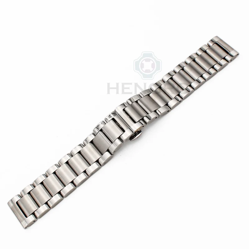 Middle brushed 18, 20, 21, 22, 23, 24 мм, металлический ремешок для часов, мужской ремешок, высокое качество, нержавеющая сталь, ремешок для часов, звено, браслет, два сложения, разворачивается, для мужчин, Т-образная застежка - Цвет ремешка: Middle brushed