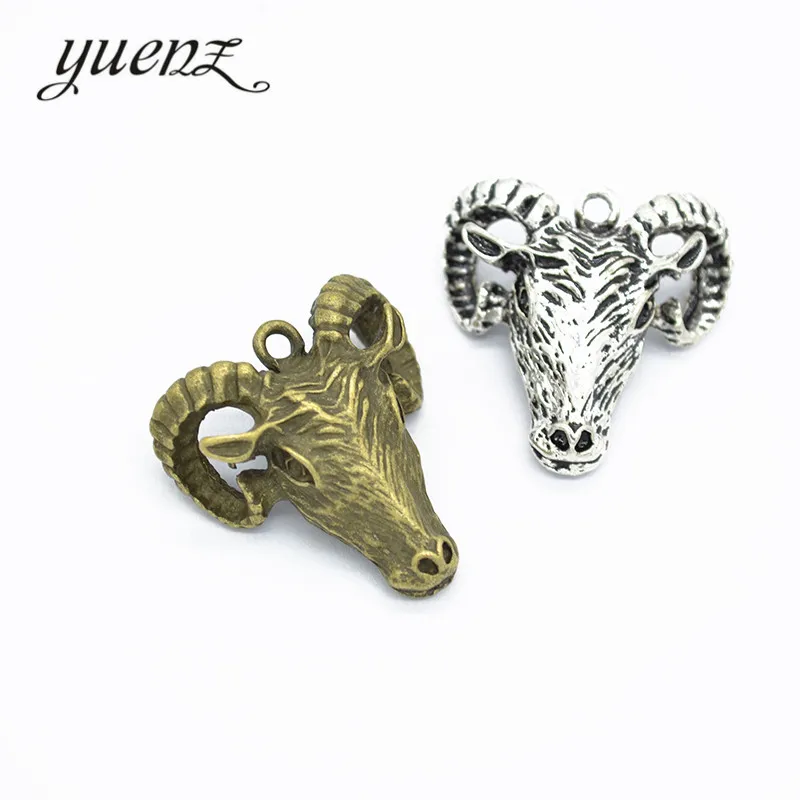 YuenZ 2 шт старинные очаровательные металлические 3D ОЗУ голова Подвески для