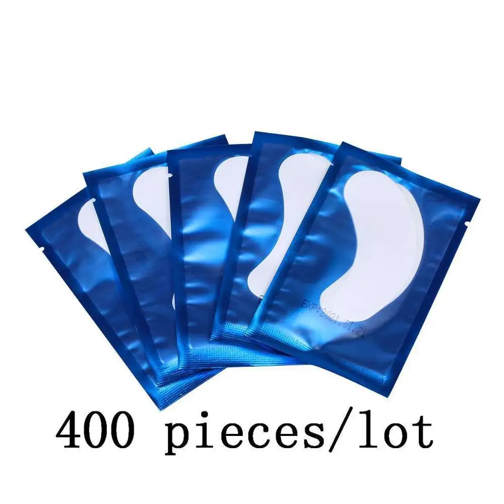 400Blue 50/100/400 ресницы колодки бумажные накладки для наращивания ресниц Привитые ресниц под ресницы патчи накладных ресниц для ресниц - Цвет: 400Blue