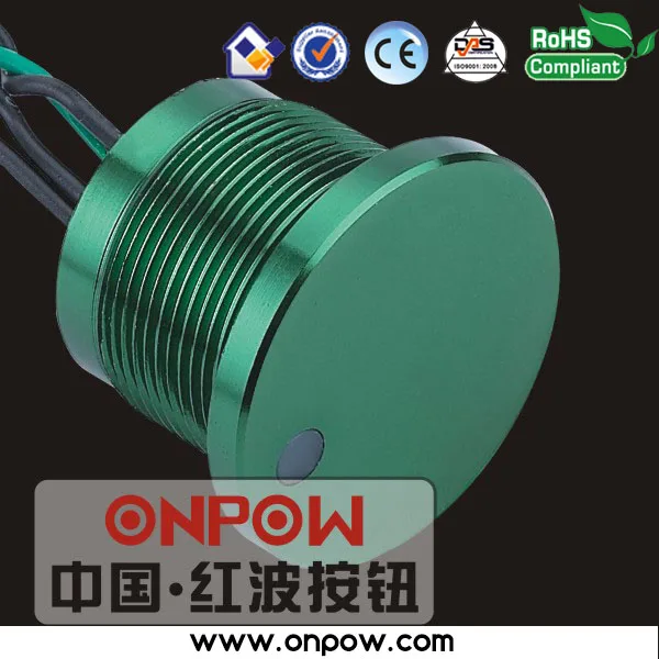 ONPOW 22 мм точечный светящийся пьезопереключатель IP68(CE RoHS) PS223P10YGN1G12D | Строительство