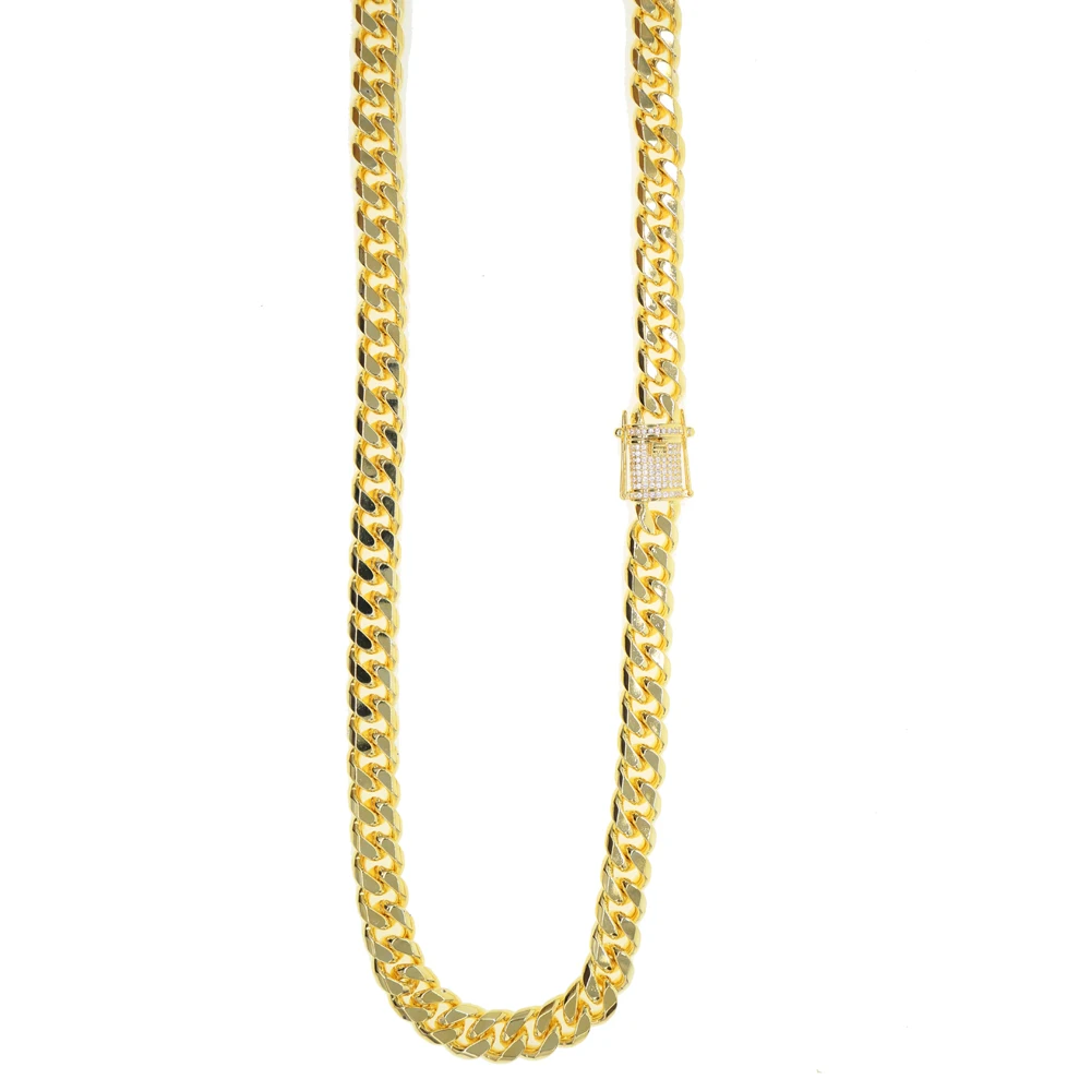 Цепочка мужская с кубинскими звеньями 24/28 дюймов|chain necklace|hip hop blingcuban link chain |