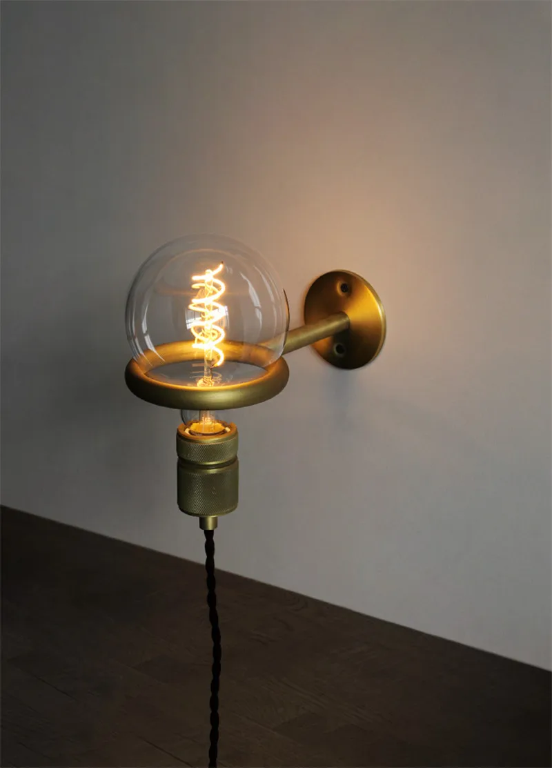 DIY Лофт винтажный настенный светильник бра Edison промышленный Железный выдвижной кольцевой переключатель штекер прикроватные Настенные светильники для домашнего декора освещение