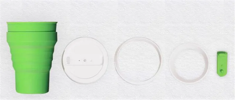 Переносные складные силиконовые бутылки для воды дорожная посуда кофе и чая