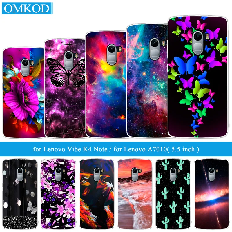 Phone Cases for Lenovo Vibe K4 Note A7010 Funda Silicon Soft TPU Butterfly Back Cover Coque Protection | Мобильные телефоны и