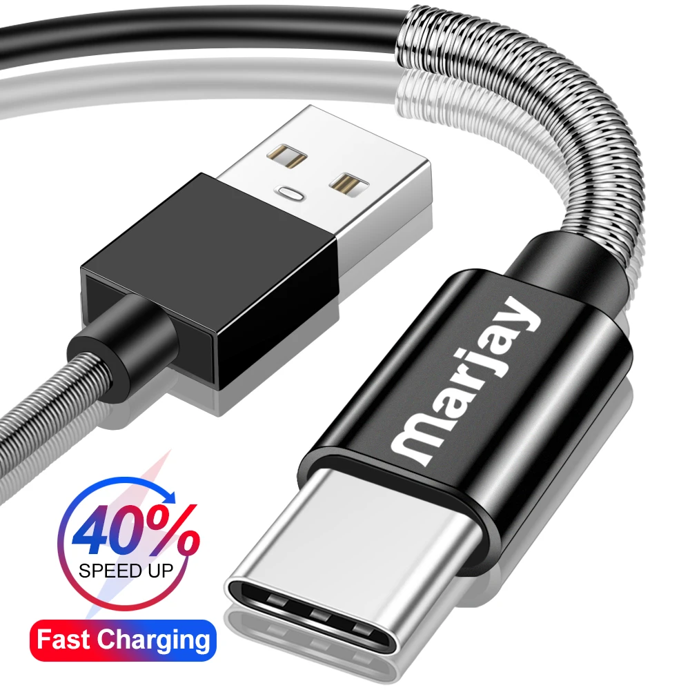 Кабель Marjay USB Type C 3 А кабель для быстрой зарядки Samsung S9 S10 передачи данных Xiaomi Redmi Note