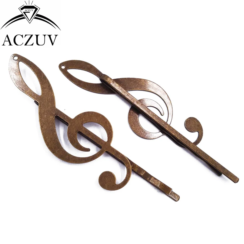 100piece 19*53mm Music Hairpin Accessory Hair Cips Barrette DIY Accessories Hairpins For Women Jewelry Findings FJT004 | Украшения и