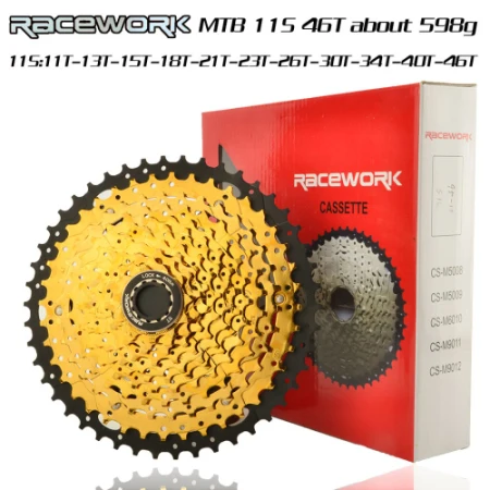 RACEWORK MTB дорожный 11s 12s Geschwindigkeit 42t46t50t Freilauf Breite Verhaltnis горный велосипед Fahrrad Schwungrad - Цвет: MTB Gold 11S 46T