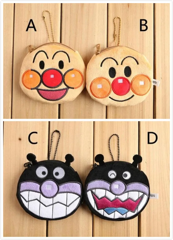 Милая плюшевая игрушка монета кошелек мультфильм анпанмен девушки подарок на