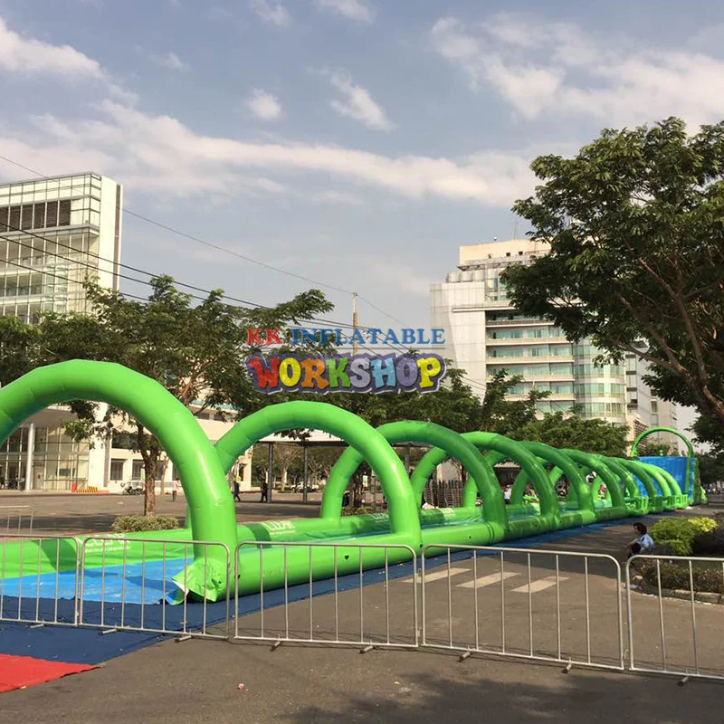 Goedkoop Extra Lange Opblaasbare Water Slide Gemeenschap Tuin Stad Vierkante Water Park