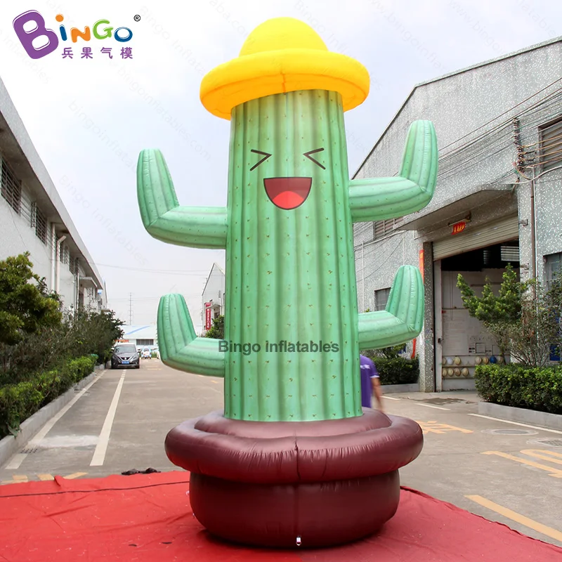 

GREAT CRAFT CUSTOMIZED 4m inflatable cactus cartoon decoration toy decoration / inflatable toy for hoopla