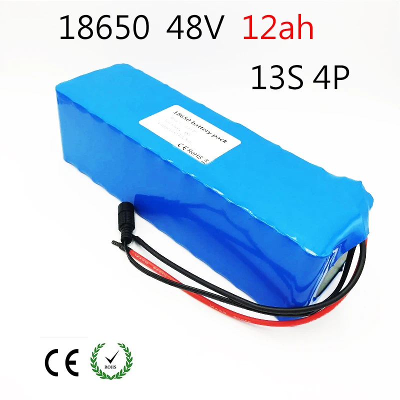Laudation 48v 12ah Аккумулятор для электрического велосипеда 18650 аккумуляторная батарея с 2A зарядным устройством встроенный 15A BMS для электрического bic