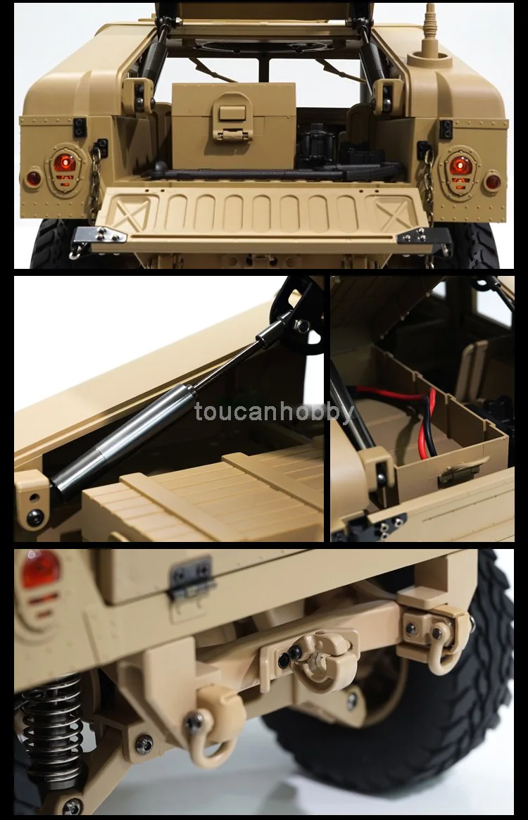 HG 1/10 RC автомобиль 4*4 Американский военный автомобиль зеленый P408 гоночный автомобиль с ESC Мотор звуковой свет радио системы TH15074