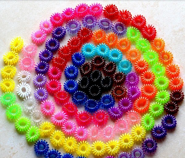 

50pcs Candy color telephone cord ring headband rubber band hair accessories A040-1