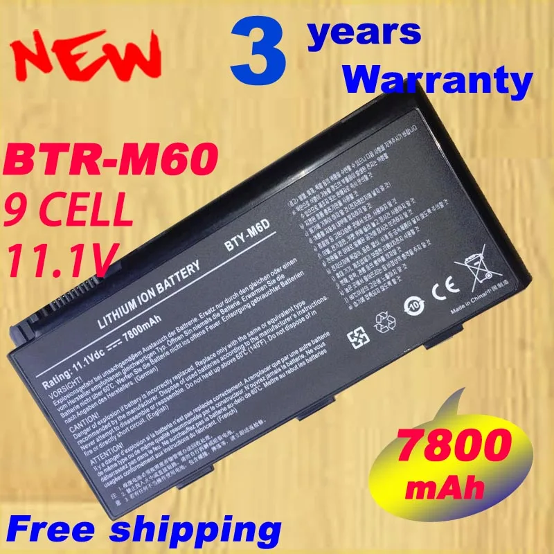 9Cell Notebook Li-ion laptop battery BTY-M6D for MSI GT660 GT663 GT683 GT685 GT70 GT780 GT783 GX60 GX660 #C06