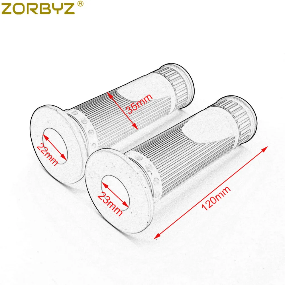 ZORBYZ мотоцикл 7/8 ''22 мм Ретро винтажная резиновая рукоятка руля для Honda Suzuki Kawasaki Кафе Racer Bobber на заказ